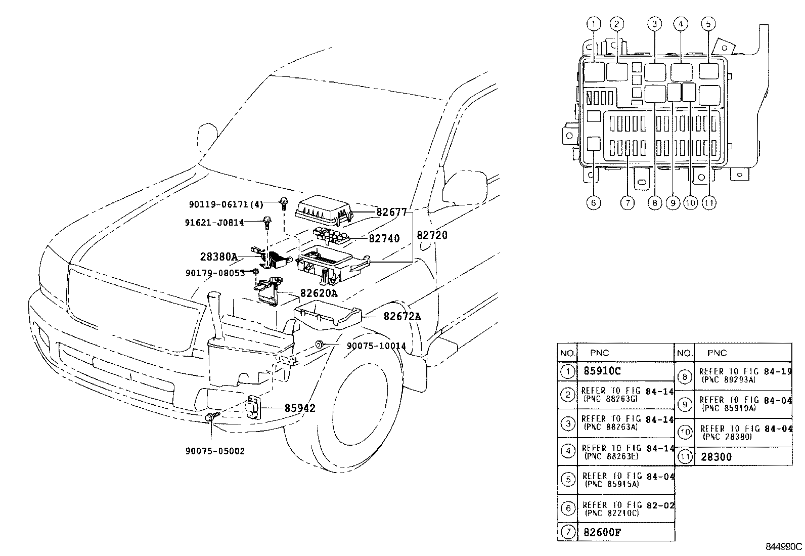 Схема предохранителей lexus gx470