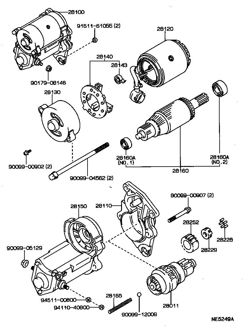 Схема стартера тойота. Стартер 1 g Fe Тойота.