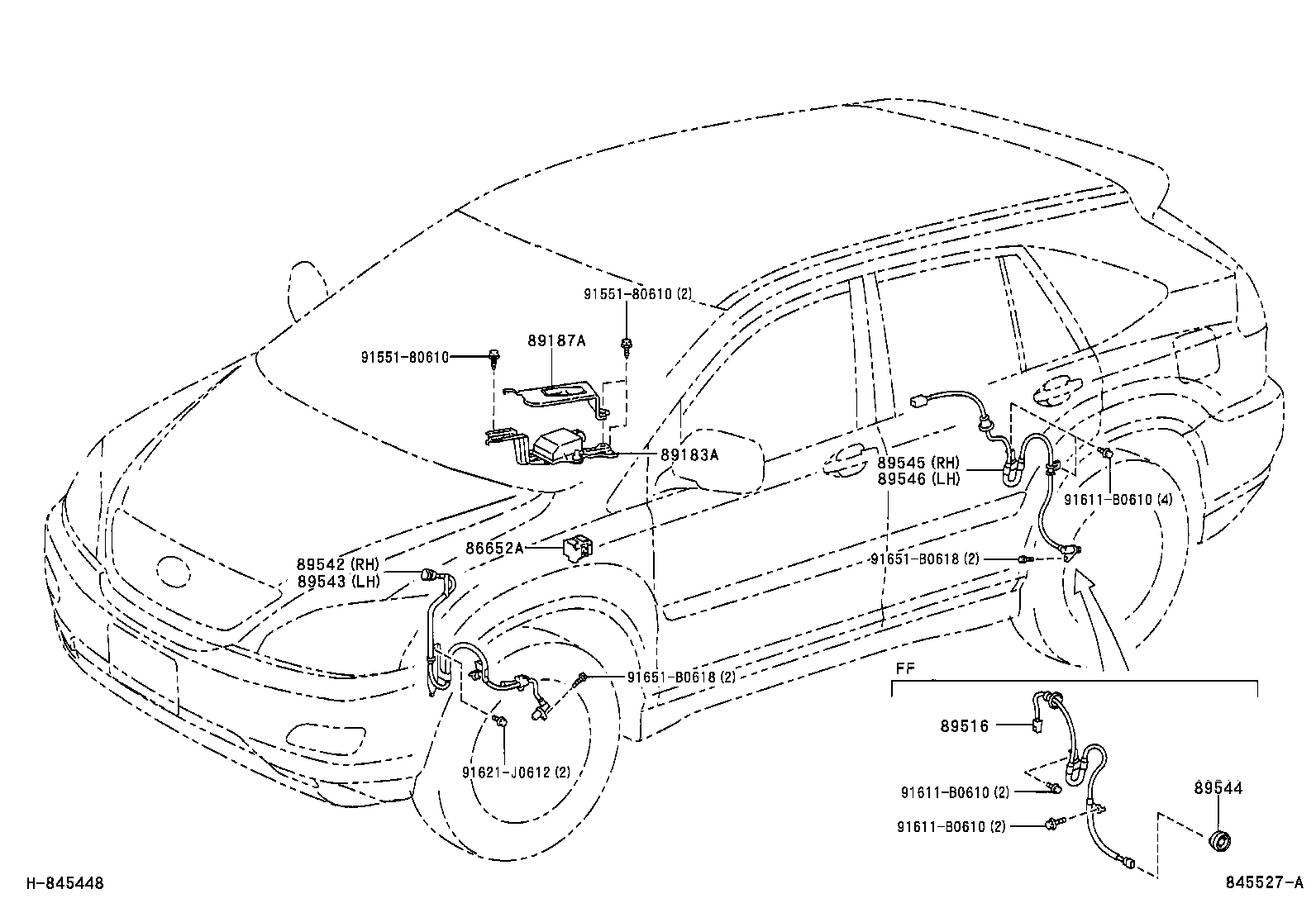 Lexus rx300 схема abs