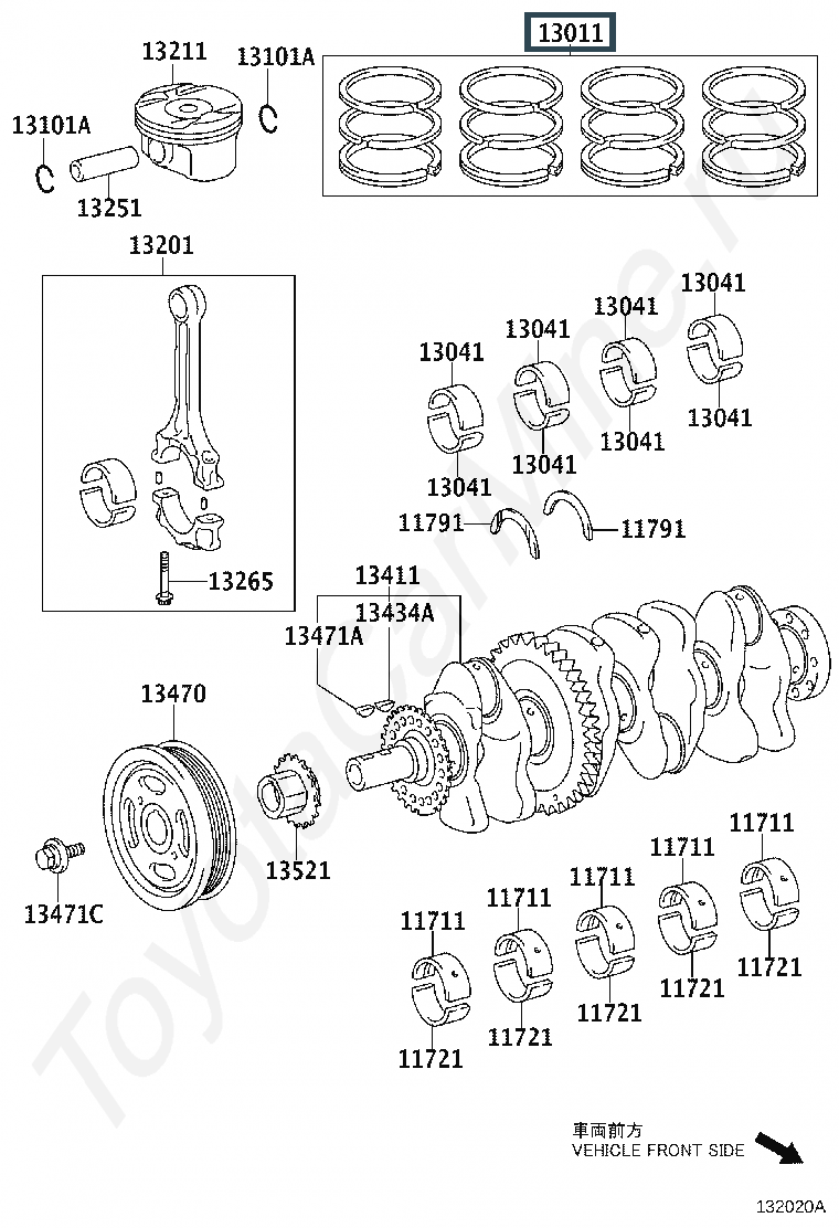 Запчасти Лексус: деталь 1301136020