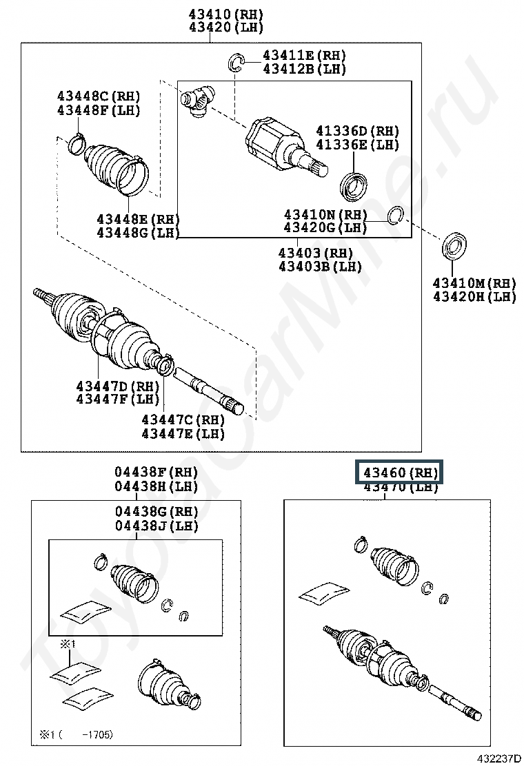 Шрус Лексус (артикул 4346069215)