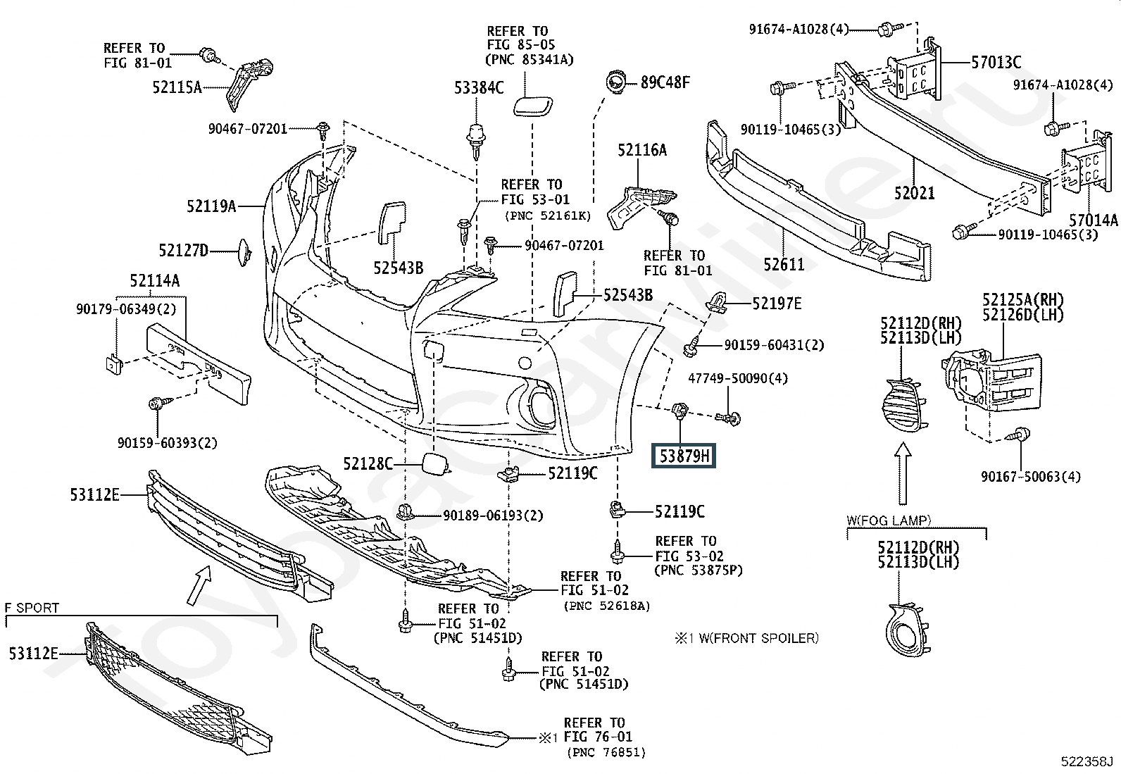 Запчасти Лексус: деталь 5387930040
