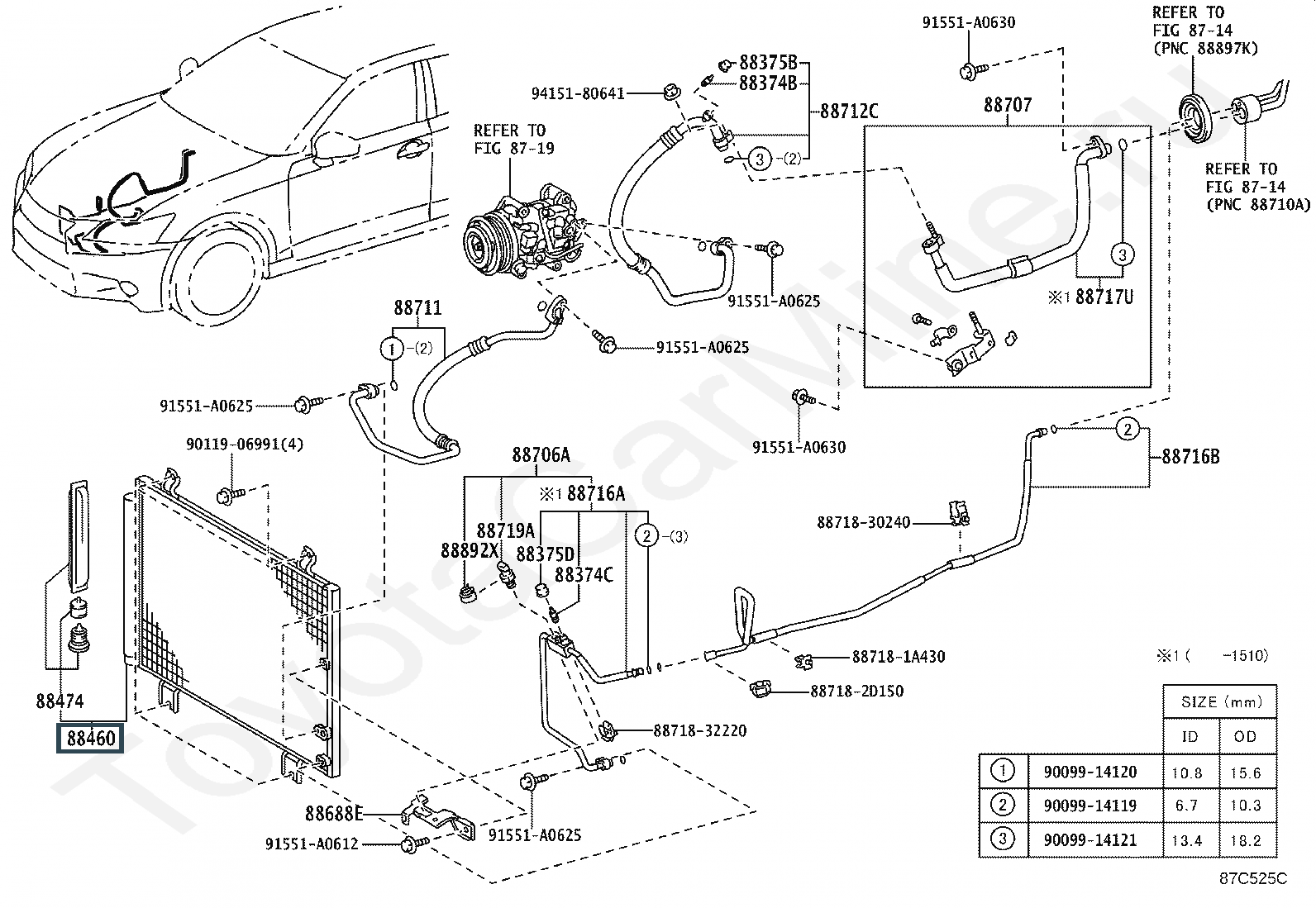  кондиционера Лексус (артикул 8846030B40)