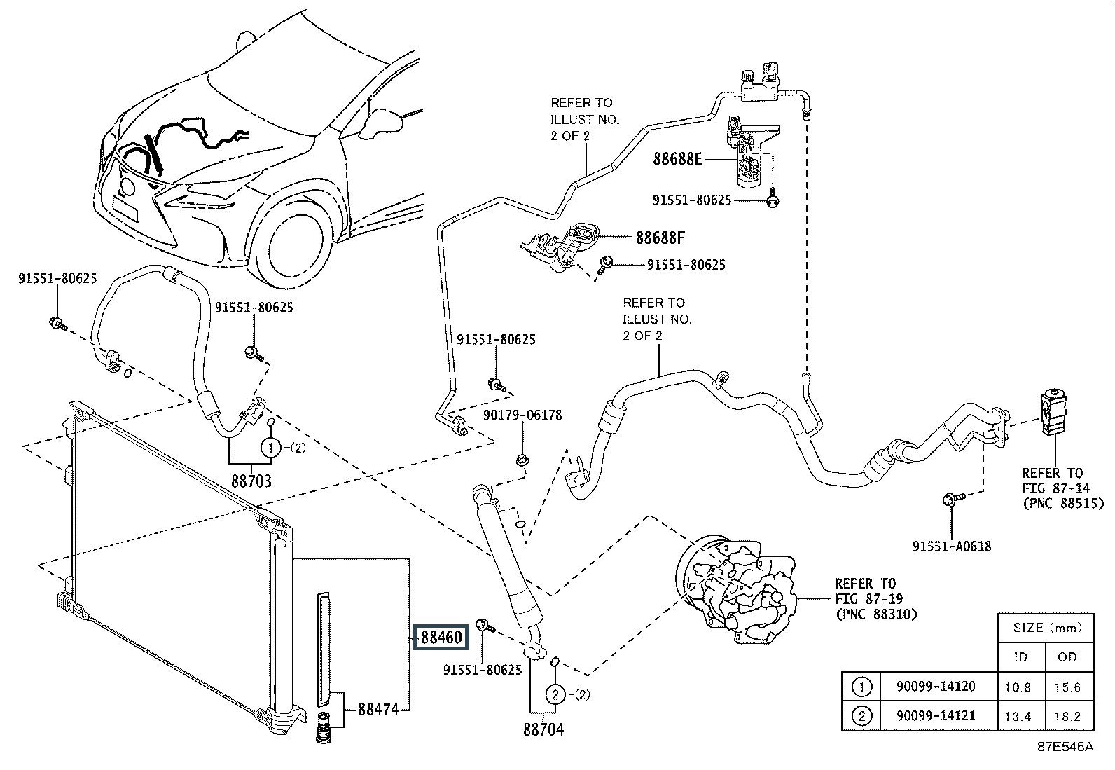 Радиатор кондиционера Лексус (артикул 8846078010)