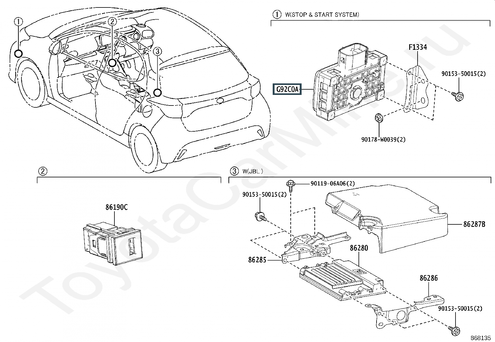 Запчасти Лексус деталь G92C030020